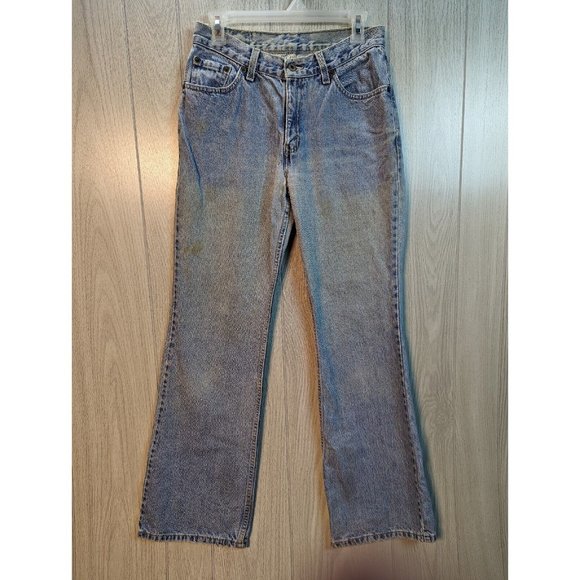 Levi's Denim - Vintage Levi's 519 Low Rise Flare Women's Junior Size 9M Light Wash Jeans Stain